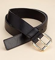 Leather Wide Square Buckle Belt