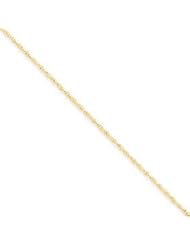 14k Gold .8mm Lite-Baby Rope Chain 30 Inches