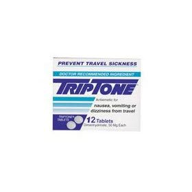 Triptone Tablets for Travel Sickness - 12 each