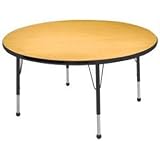 48" Round Activity Table with Adjustable Standard Legs - Wood Grain