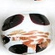 Improving Lifestyles Murano Glass Ring white/black