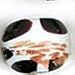 Improving Lifestyles Murano Glass Ring white/black