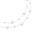 16+2 Extension Double Strand Necklace with Round and Coin Cultured Freshwater Pearls