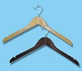 Homz 7000632 Wood Shirt Dress Hangers - Sleeve of 3 - Pack Of 12 - 8 Natural, 4 Espresso