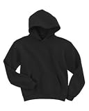 Gildan-7.75 oz 50/50 Youth Hooded Sweatshirt~Black~Youth-SM
