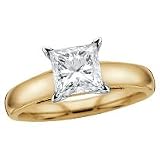 Certified 14kt. Gold, 2 ct. Diamond Solitaire