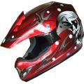ATV Motocross Helmet 405-181 Skull Wine Red