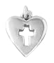 Sterling Silver Heart and Cross Charm by Bob Siemon