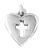 Sterling Silver Heart and Cross Charm by Bob Siemon
