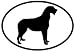 Irish Wolfhound Oval Sticker