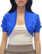 Azkara Women's Shrug Short Sleeve Cropped Bolero Cardigan Junior and Plus Size
