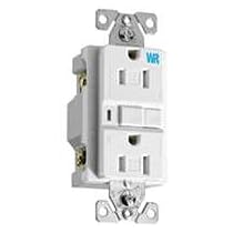 Cooper Wiring Devices TWRVGF15W 15-Amp 2-Pole 3-Wire 125-Volt Tamper and Weather Resistant Ground Fault Circuit Interrupter Duplex, White