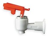 Industrial Grade 2NU47 Tap, Hot Water, Red, Pl