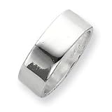 Sterling Silver 8mm Comfort Fit Flat Band