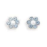 Light Blue Crystal and Pearl Sterling Silver Flower Earrings 219p0Pf6QYL. SL160 Sterling Silver Jewelry: Light Blue Crystal and Pearl Sterling Silver Flower Earrings