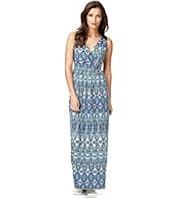 Indigo Collection Ikat Print Maxi Dress with Modal
