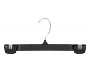 Plastic Bottoms Hangers Grip Lock Black Box of 200