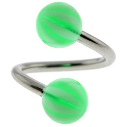 Spiral Twister - Sublime BEACH BALL Belly Button Ring by 
