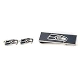 Seattle Seahawks Cufflinks and Money Clip Gift Set