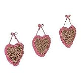 Cheetah Girl Pink and Brown Wall Art Hangings by JoJo