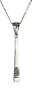 9ct White Gold AMP336459 Ladies  0.01ct Diamond Pendant & 18" Chain