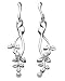 Kit Heath Long Twisted Leaves & Pearl Earrings
