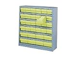 Closed Steel Shelving Unit With Plastic Drawers