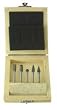 Westward 2LYT4 Carbide Bur Set, Single Cut, 1/8 In, 5 Pcs