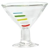 Hand Blown Glass Contemporary Art Style Dessert Dish 5 H Set / 2