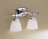 Chrome Satin Etched Opal 16 1/2 Wide Bathroom Light Fixture