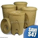 Aquascape RainXchange Sandstone Rain Barrel Quad Value Kit