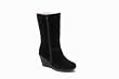 faux fur wedge boots