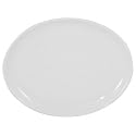 White Oval Coupe Plates Crockery Dinner Set - 305x242mm 12x9.5" (Box 6)