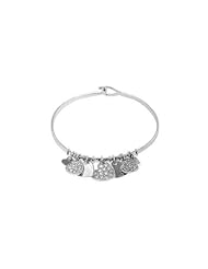 Pave Hearts Charm Bracelet