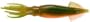 Pure Fishing Gulp 8" Saltwater Squid 2per Pk. Lime Tiger Glow #GSSQ8-LTG