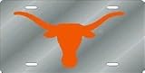 Texas Longhorns Silver Laser Cut License Plate - SET OF 6 - Sports Merchandise