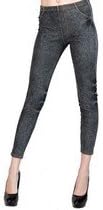 Stone Washed Distressed Jeggings-Blue