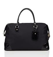 Mock Crocodile Skin Trim Holdall