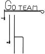 Evergreen - Go Team! Garden Size Flag Pole