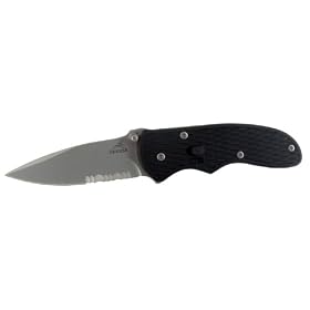 Gerber 22-41525 Mini-Fast Draw Spring Assisted Opening Stainless Steel Serrated Knife
