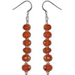 Ear Rings Set for Women Indian Silver Jewelry & Carnelian Gemstone 2.75 "