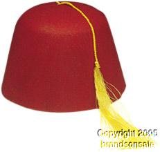 Adult Red Fez Hat