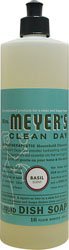 Mrs. Meyers Clean Day Liquid Dishwashing Soap, Basil, 16 oz, 3 pack