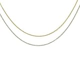 Ladies 16 1.1mm 2 Strand Cable Chain Necklace