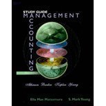 Study guide, Management accounting, third edition, Atkinson, Banker, Kaplan, Young