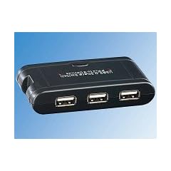 c-enter USB-Switch f�r 3 USB-Ger�te an 2 PCs