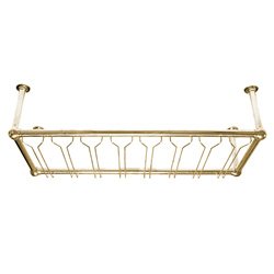 8 Channel Stock Glass Rack - Brass by KegWorks
