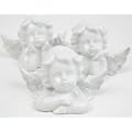 3 Engel / Putten / Figuren aus wei�em Porzellan ca. 5,5 x 7 cm