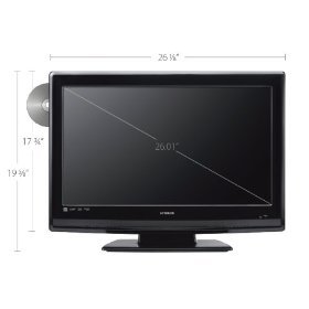 Hitachi L26D103 - 26" LCD TV with built-in DVD player - widescreen - 720p - HDTV - high-gloss black