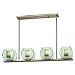 Kichler 42570NI Manitoba 4 Light Linear Chandelier